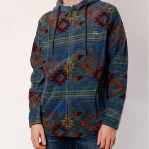 Free Nature Navajo Hooded Zip-Up Sweater